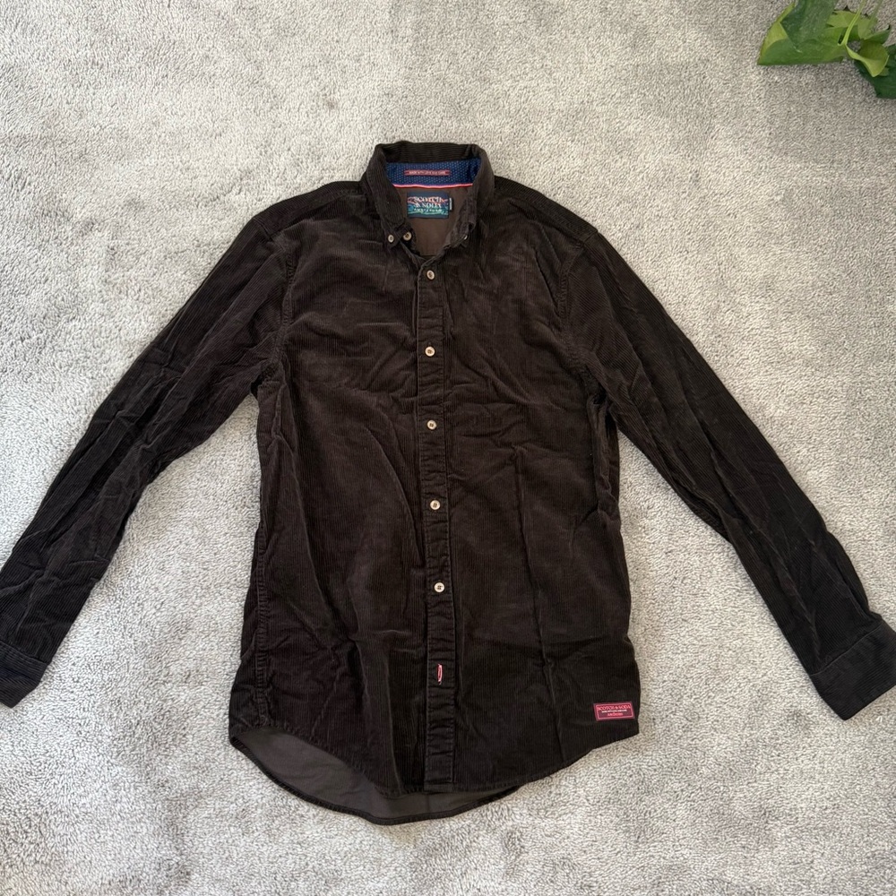SCOTCH AND SODA BROWN CORDUROY LONG SLEEVE
